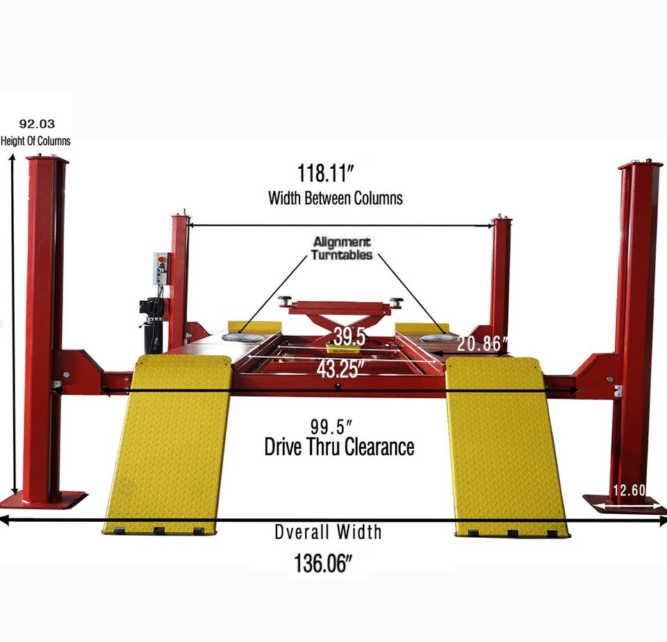 Katool KT-4H150 4 Post Vehicle Alignment Lift 15,000lb