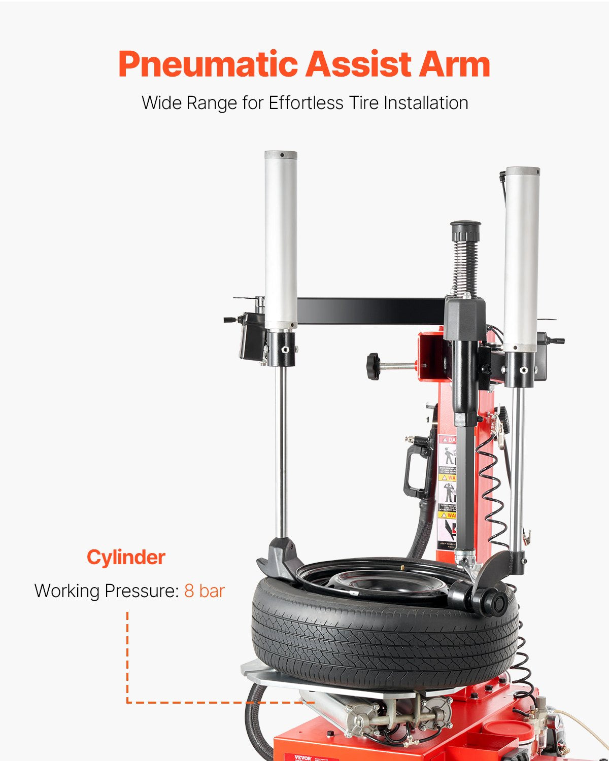 VEVOR Durable Tire Changer Machine 1.5HP Tire Changer with Pneumatic Assist Arm